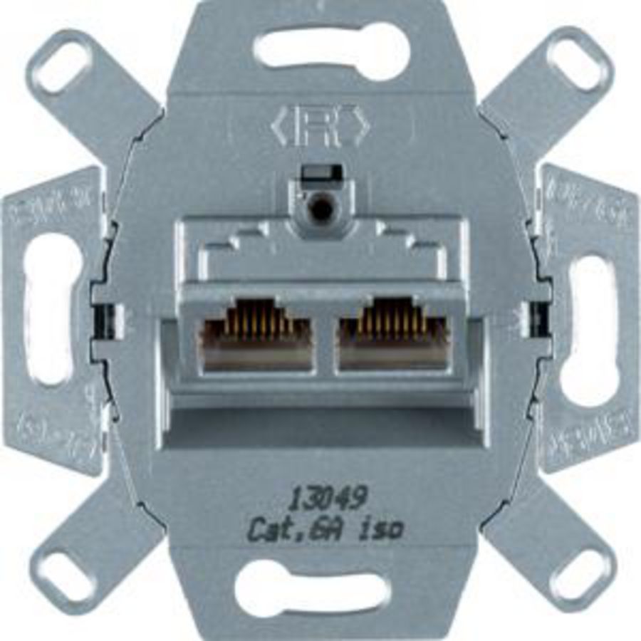 Datacom contactdoos RJ 2-v cat. 6A 45gr. -uitgang