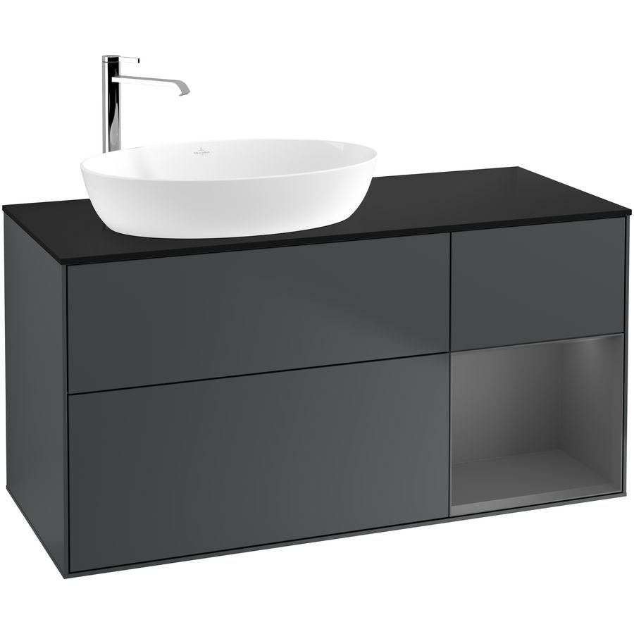 Wastafelonderkast Finion 1200x603x501mm Mid.Blue Matt Lacquer F932GKHG