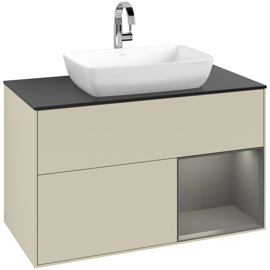 Wastafelonderkast Finion 1000x603x501mm S.Grey Matt Lacquer F782GKHJ