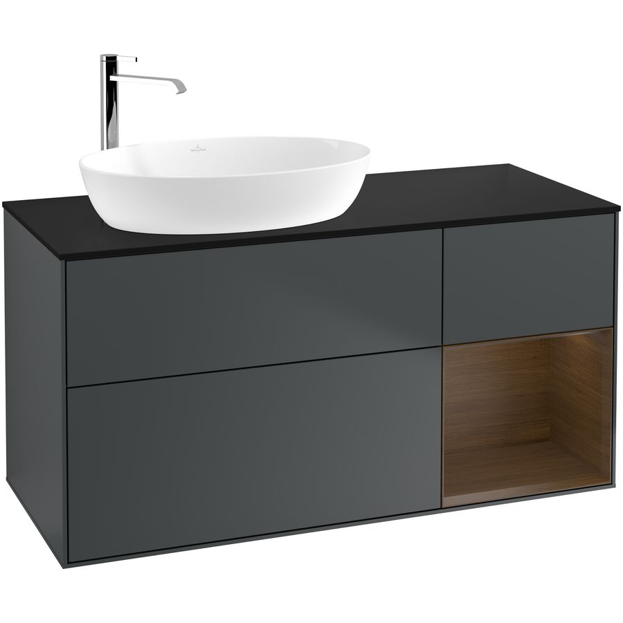 Wastafelonderkast Finion 1200x603x501mm Mid.Blue Matt Lacquer F932GNHG