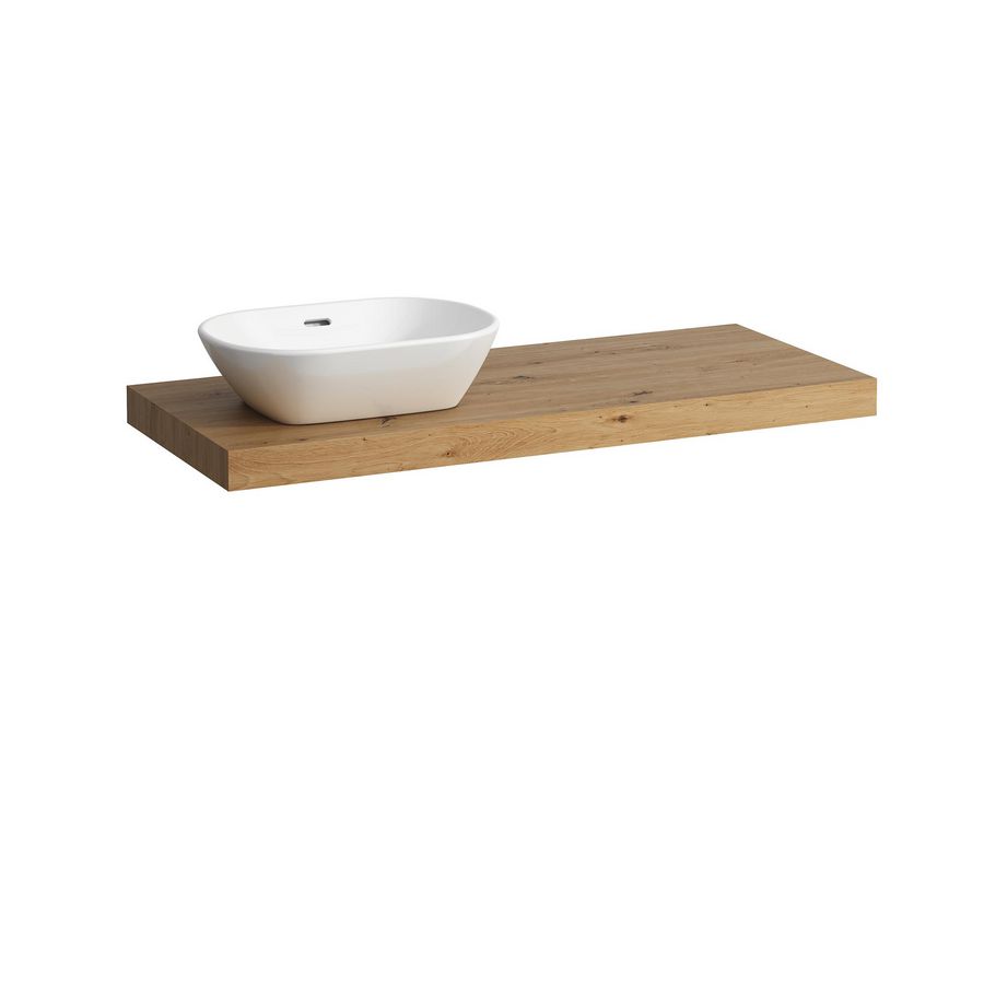 Wastafelblad LANI 120cm met uitsparing links wild oak