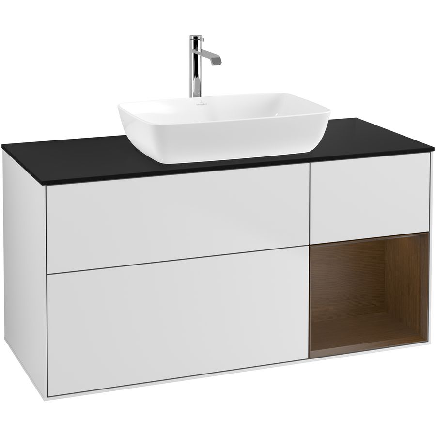 Wastafelonderkast Finion 1200x603x501mm White Matt Lacquer F832GNMT