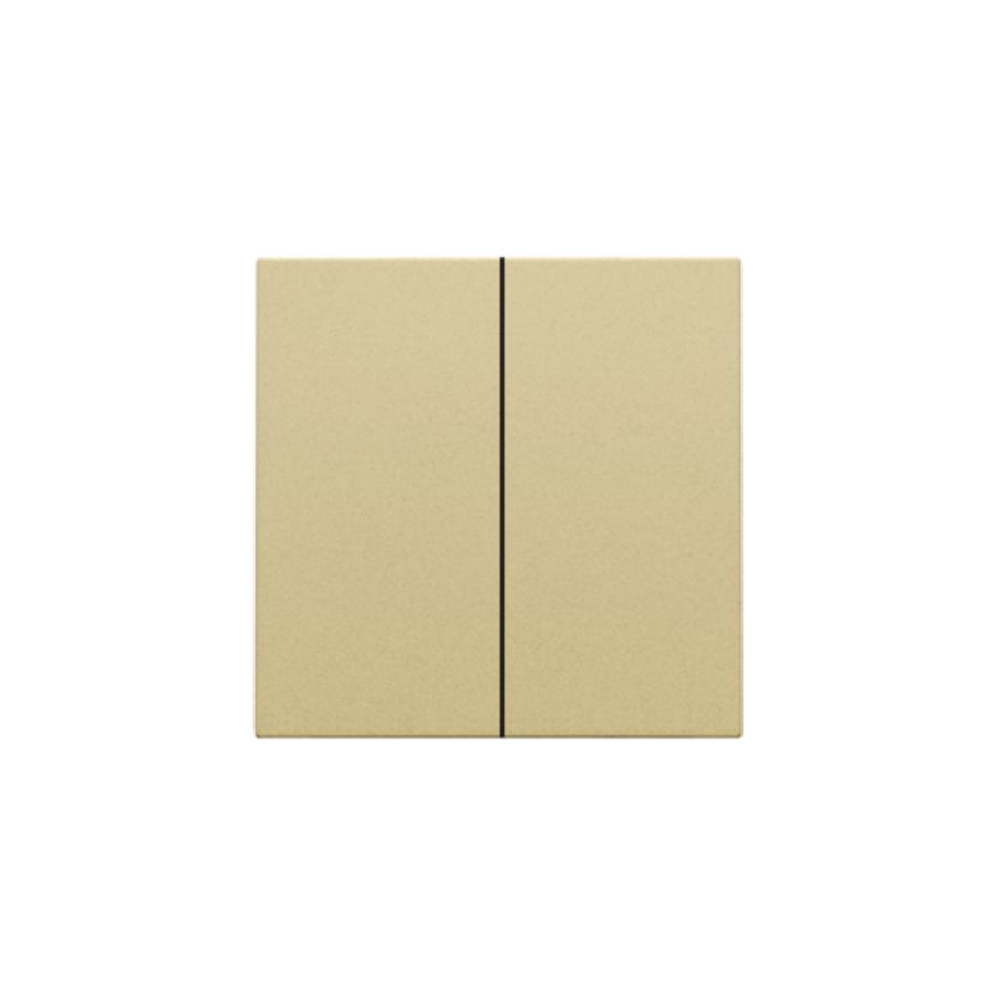 Afwerkingsset dubbele elektr. schakelaar /knop gold