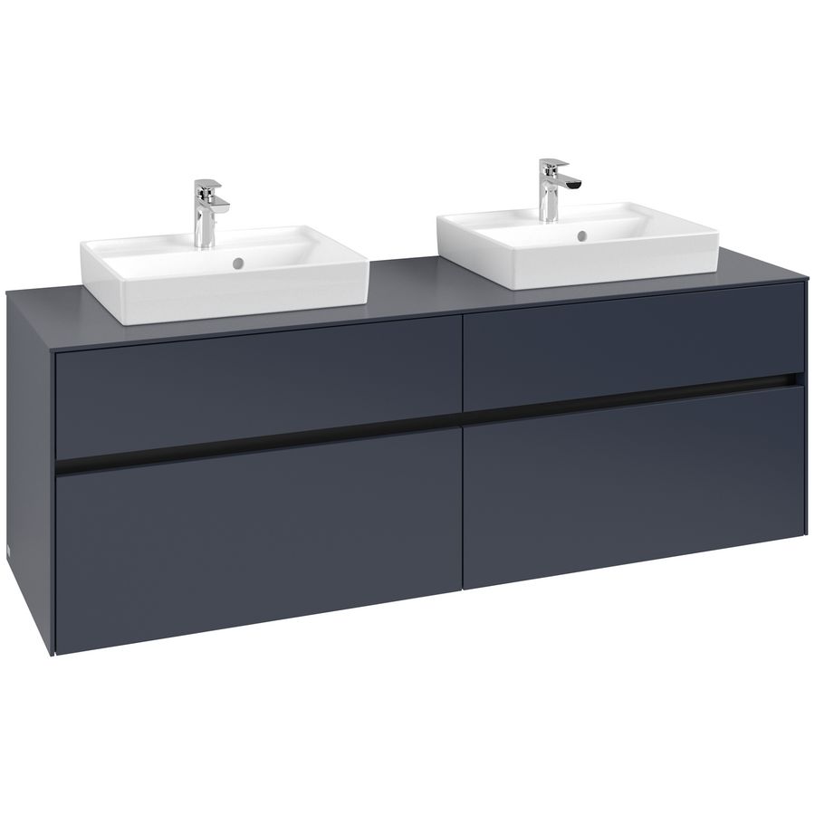 Wastafelonderkast Collaro 1600x548x500mm Marine Blue C02100VQ
