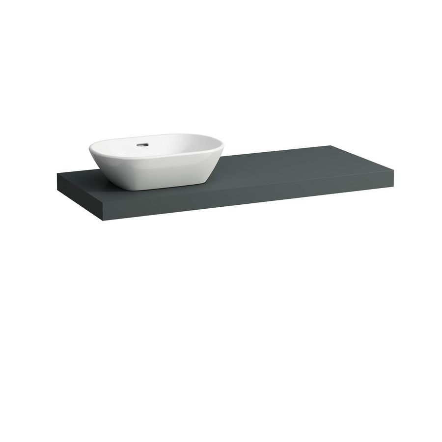 Wastafelblad LANI 120cm met uitsparing links traffic grey