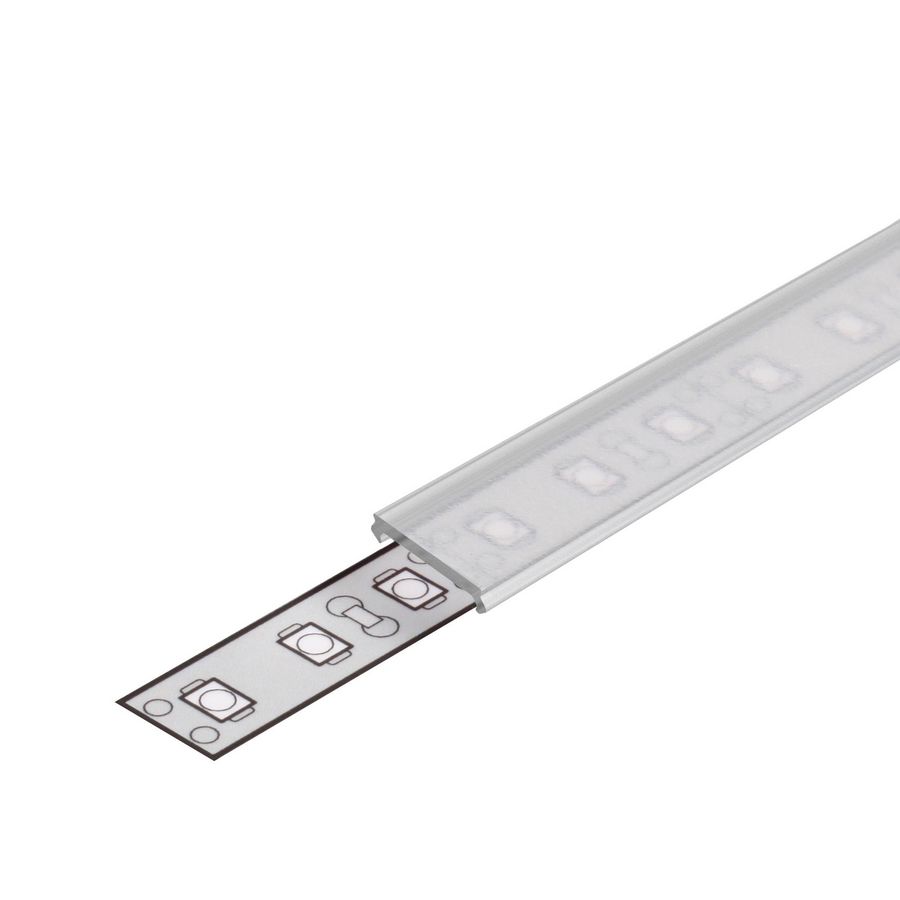 Profiel afdekking C2 klik transparant 1 m1 Prof 10 op/inbouw