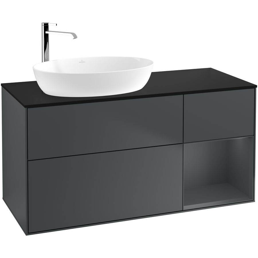 Wastafelonderkast Finion 1200x603x501mm Mid.Blue Matt Lacquer F932HGHG