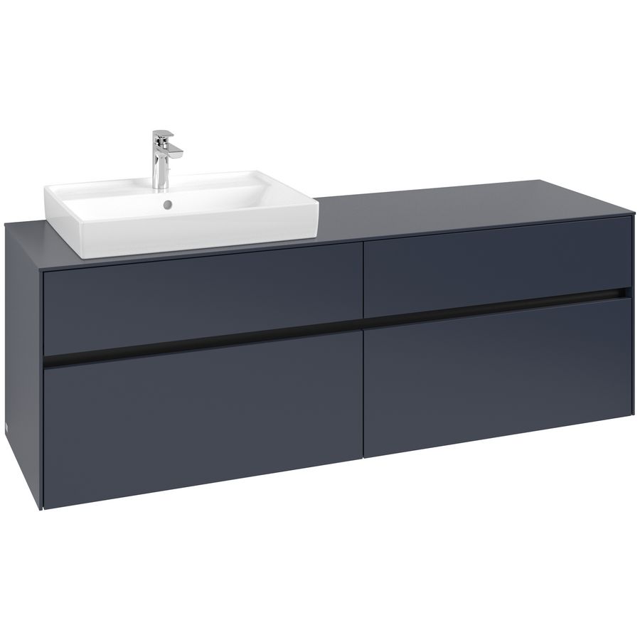 Wastafelonderkast Collaro 1600x548x500mm Marine Blue C02200VQ