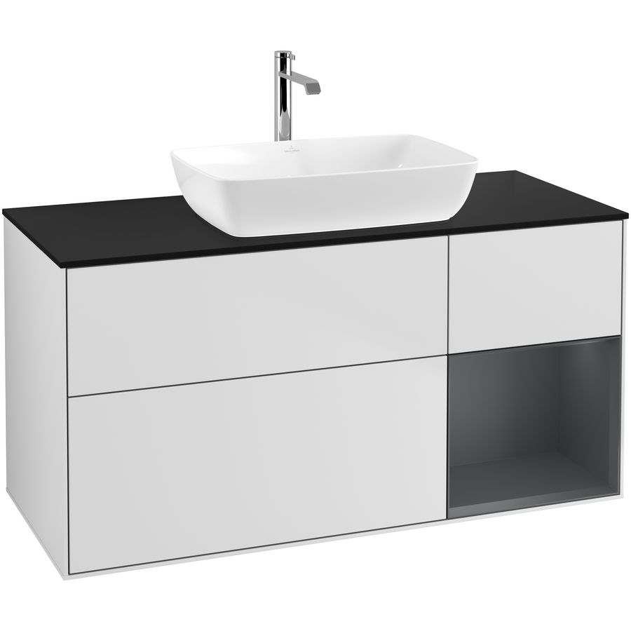 Wastafelonderkast Finion 1200x603x501mm White Matt Lacquer F832HGMT