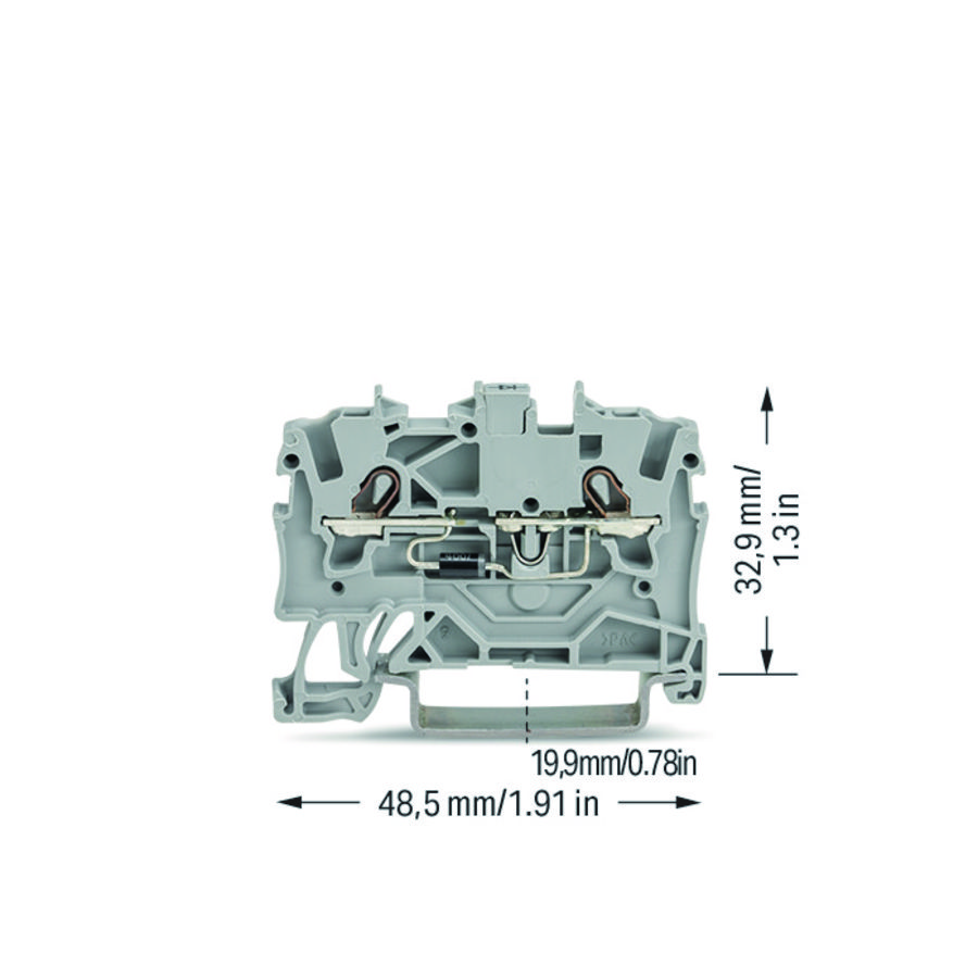Moduleklem 2-draads diode 1N4007 2001-1211/1000-410 VVE=100