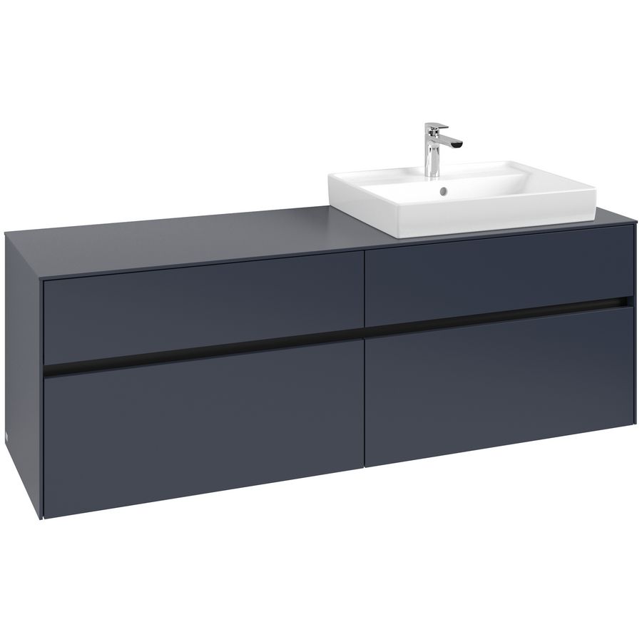 Wastafelonderkast Collaro 1600x548x500mm Marine Blue C02300VQ
