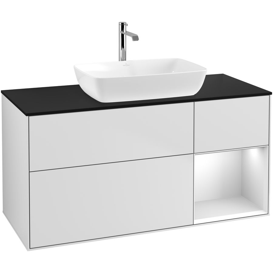 Wastafelonderkast Finion 1200x603x501mm White Matt Lacquer F832MTMT