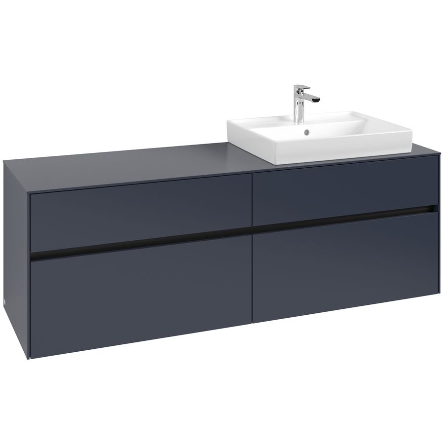 Wastafelonderkast Collaro 1600x548x500mm Marine Blue C023B0VQ