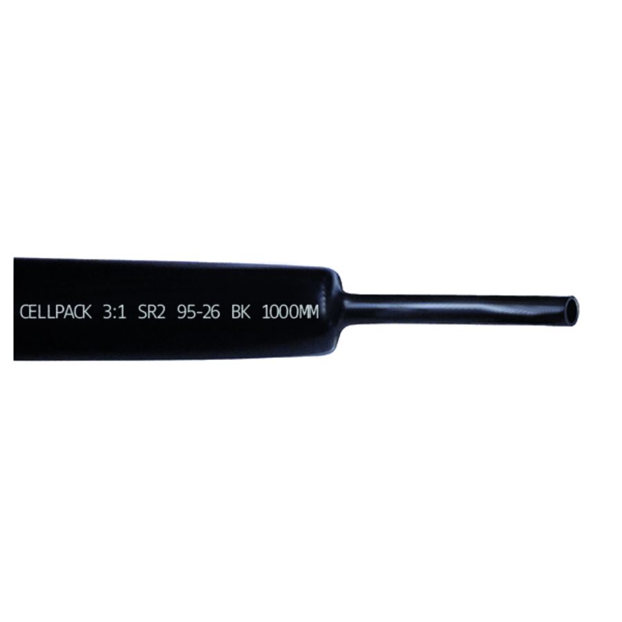 Krimpbuis dikw. krimpverh. 3:1 SR2/95-26/zwart/1000mm VVE=5