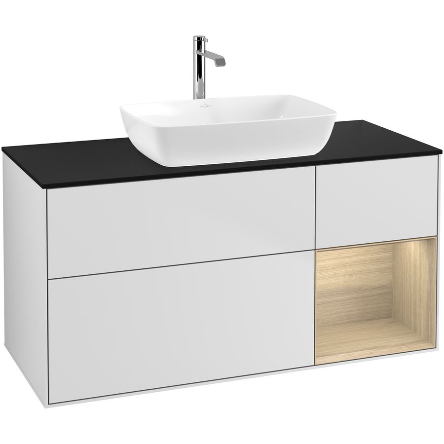 Wastafelonderkast Finion 1200x603x501mm White Matt Lacquer F832PCMT