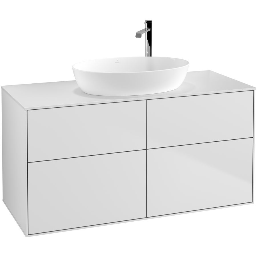 Wastafelonderkast Finion 1200x603x501mm White Matt Lacquer F91100MT