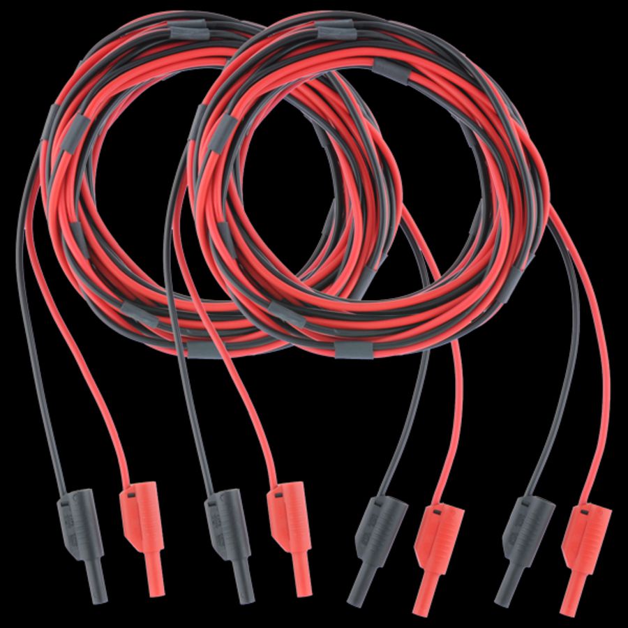 Meetsnoer 2-polig set van 2 stuks met 10 meter kabel t.b.v.