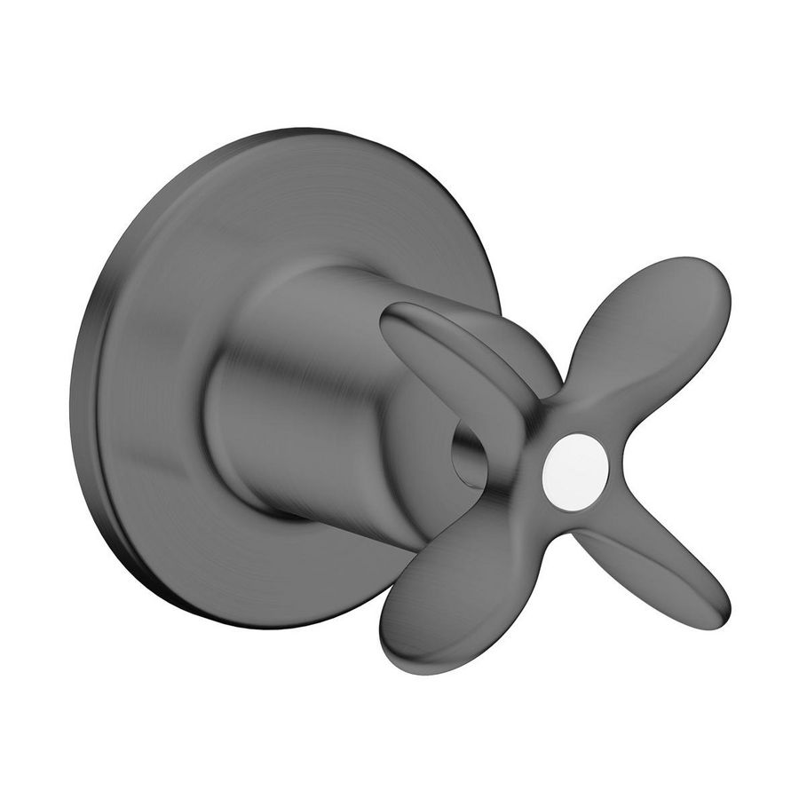 AXOR Archivio afbouwdeel inbouwstopkraan met kruisgreep Brushed Black Chrome