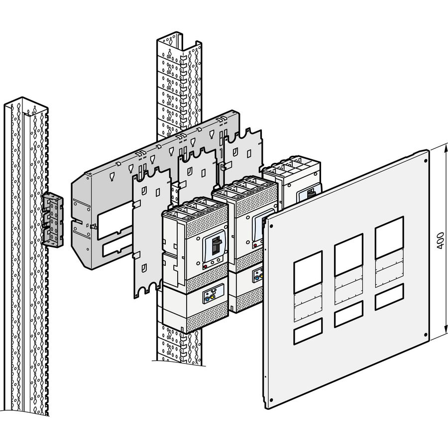 Montagesteun 3x DPX250-630 36 modulen XL3