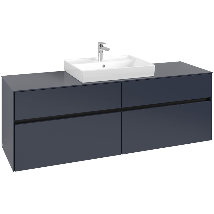 Wastafelonderkast Collaro 1600x548x500mm Marine Blue C025B0VQ