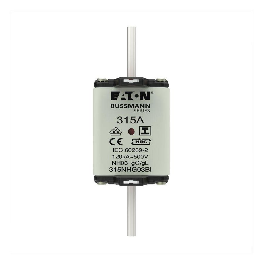 Zekering laagsp. 315A AC 500V NH03 gL/gG dubbele mel VVE=3