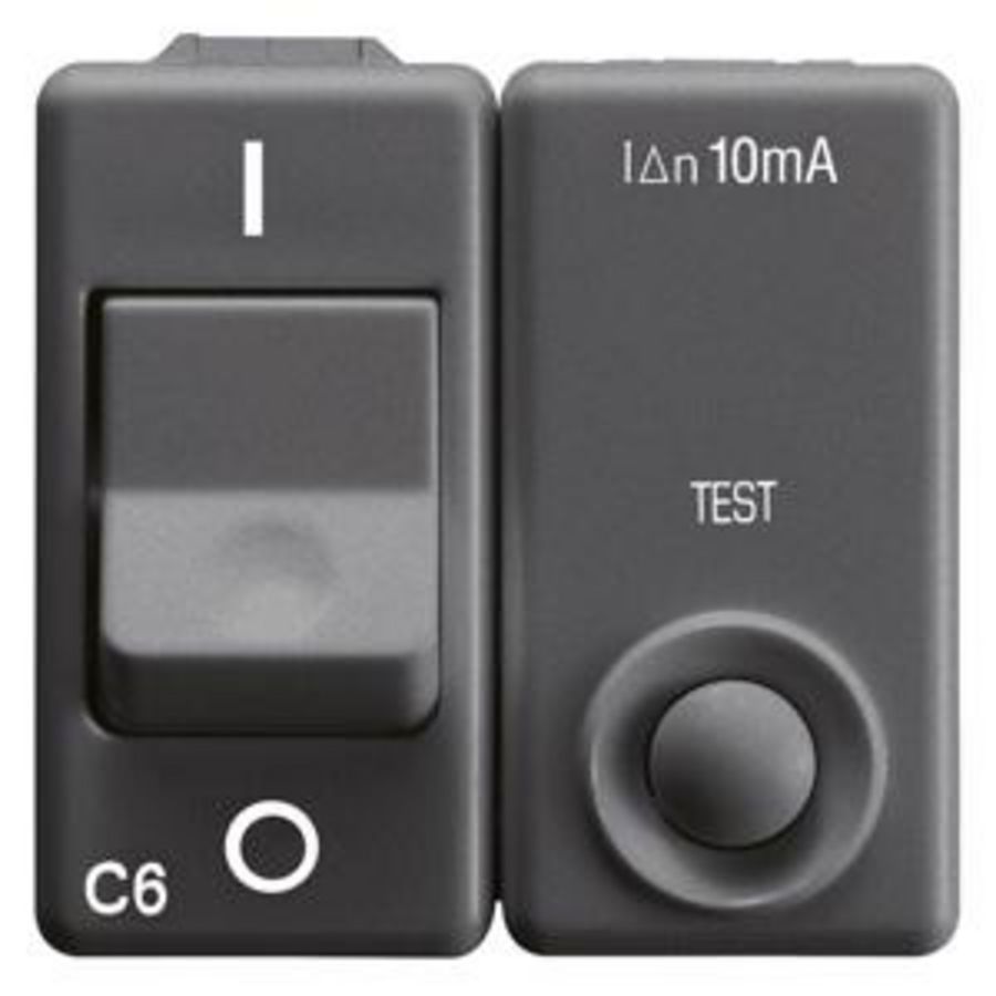 AARDLEKAUTOMAAT 1P+N C10A 30 mA 3KA 2 MODULE-SYSTEM BLACK