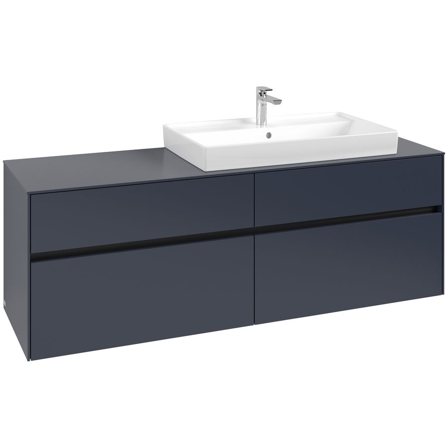Wastafelonderkast Collaro 1600x548x500mm Marine Blue C027B0VQ