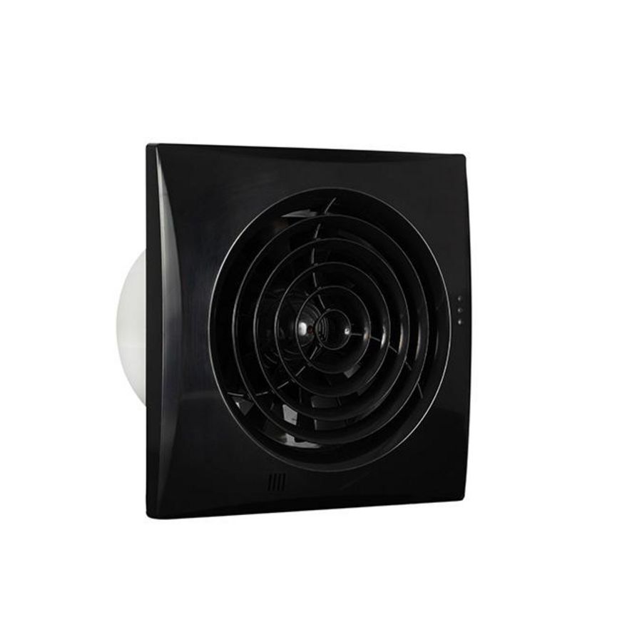 Badkamer-/ toiletventilator Silencio 125 TH zwart