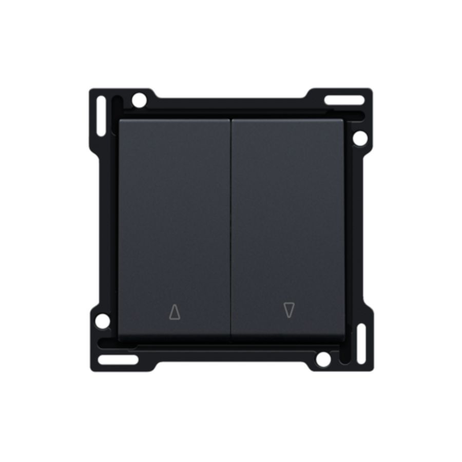 Afwerkingsset 2-voudige rolluikdrukknop anthracite