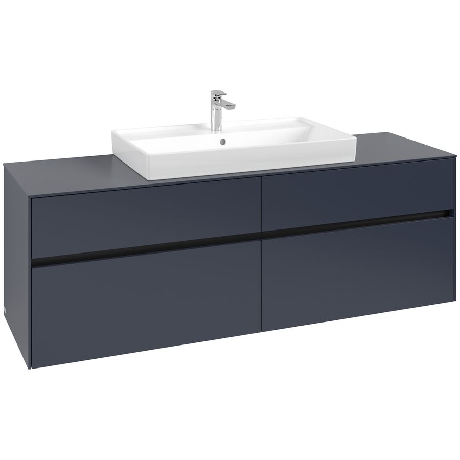 Wastafelonderkast Collaro 1600x548x500mm Marine Blue C02800VQ