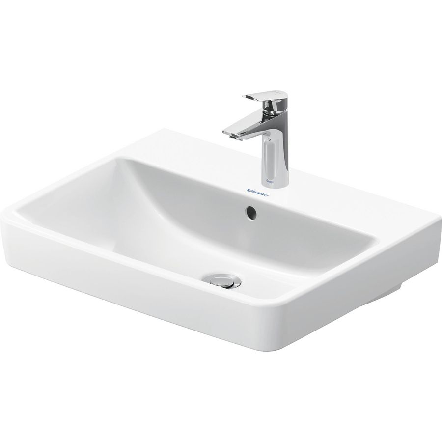 DURAVIT NO.1 #237560 wastafel 600mm wit met kraangat met overloop