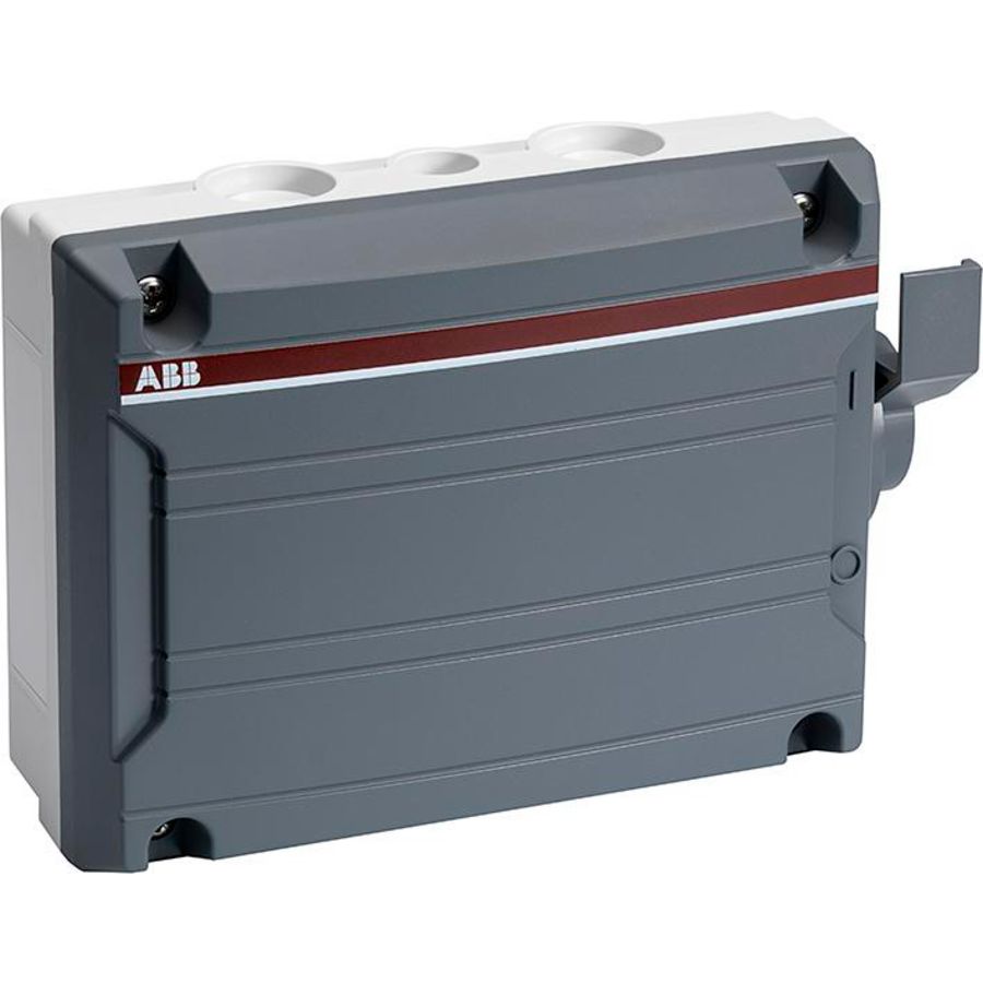 Werkschakelaar 6P 16A (AC-23A 500V) donker grijze behuizing