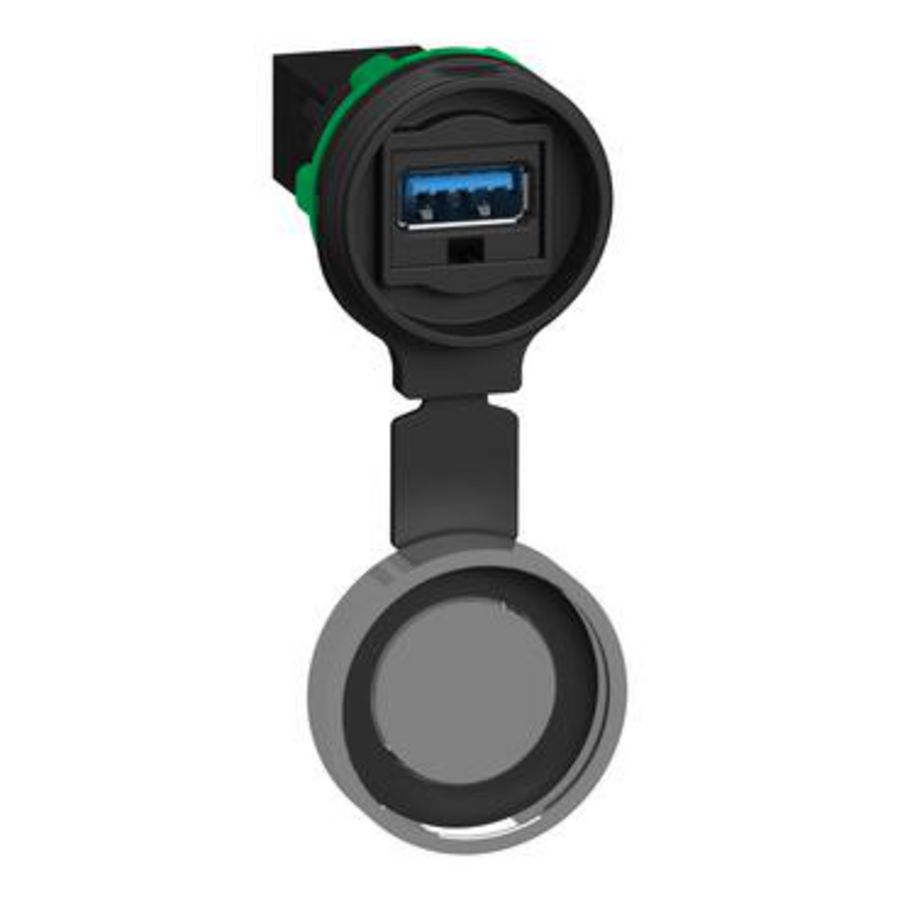 XB5 USB 3.0‑poort -Plastic-22 mm type‑A interface met metale