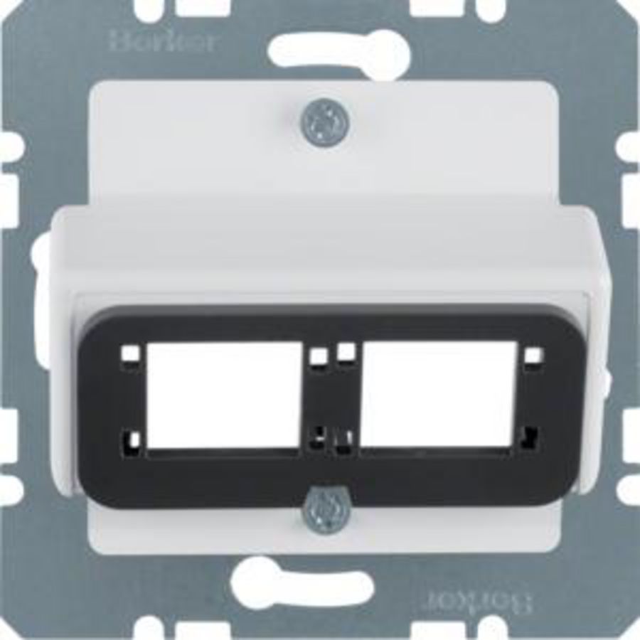 Centraalplaat v 2x module Reichle&DeMassari polarwit mat