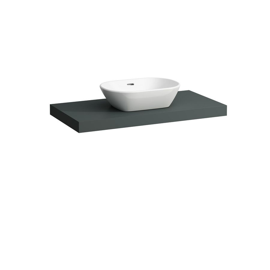 Wastafelblad LANI 100cm met uitsparing midden traffic grey