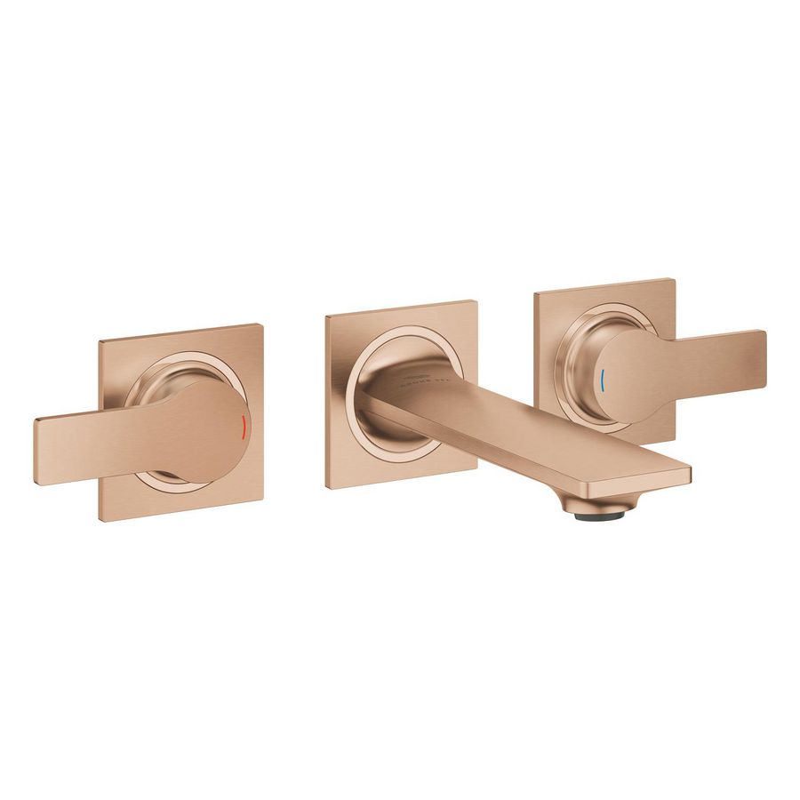 Allure S-size 3-gats wandmengkraan 20189dl2 warm sunset geborsteld (mat bronskleurig) excl. inbouwdeel (Spa colors coll.)