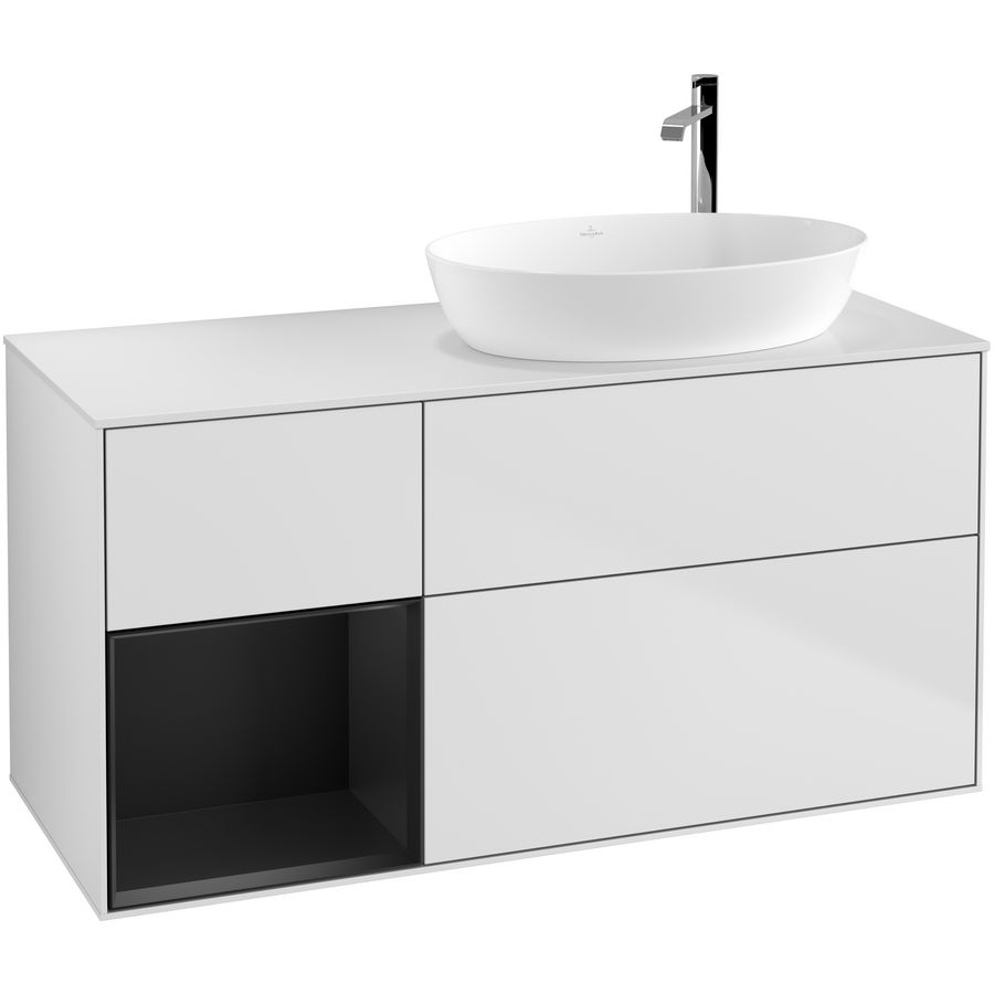 Wastafelonderkast Finion 1200x603x501mm White Matt Lacquer F921PDMT