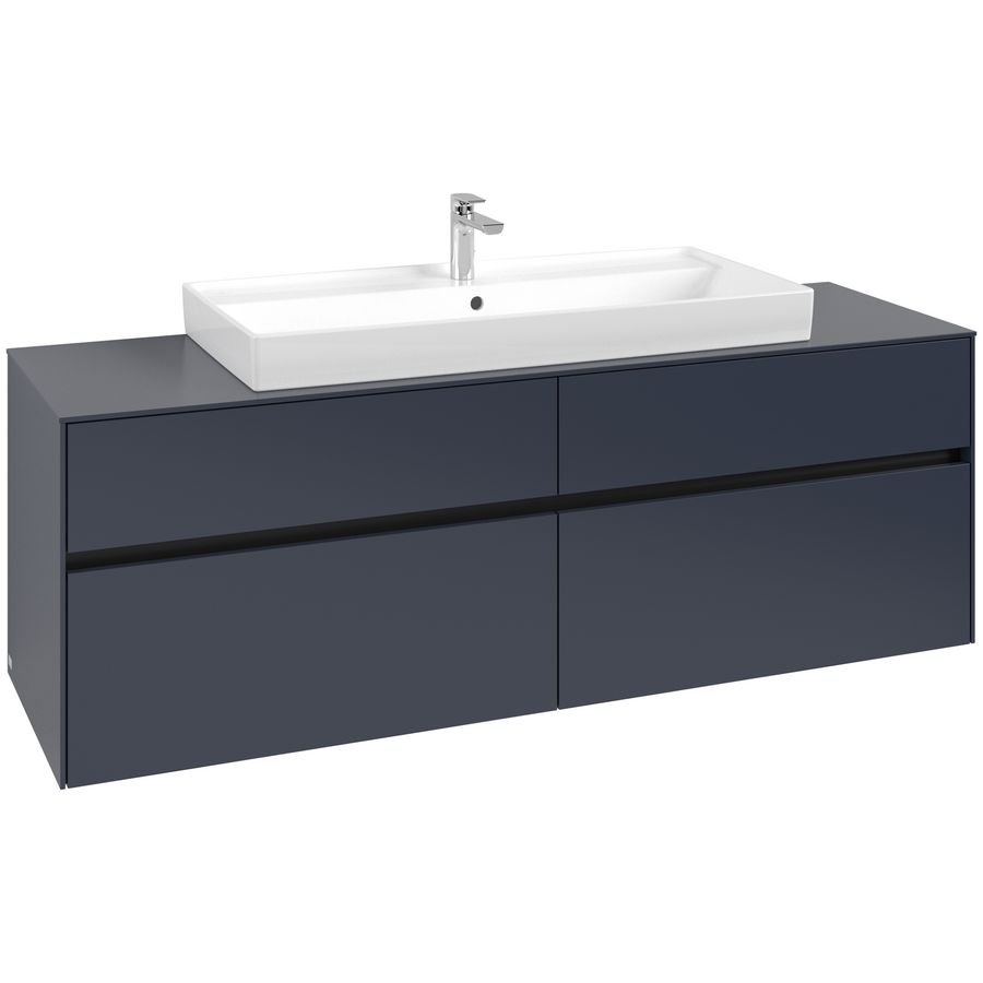Wastafelonderkast Collaro 1600x548x500mm Marine Blue C03100VQ
