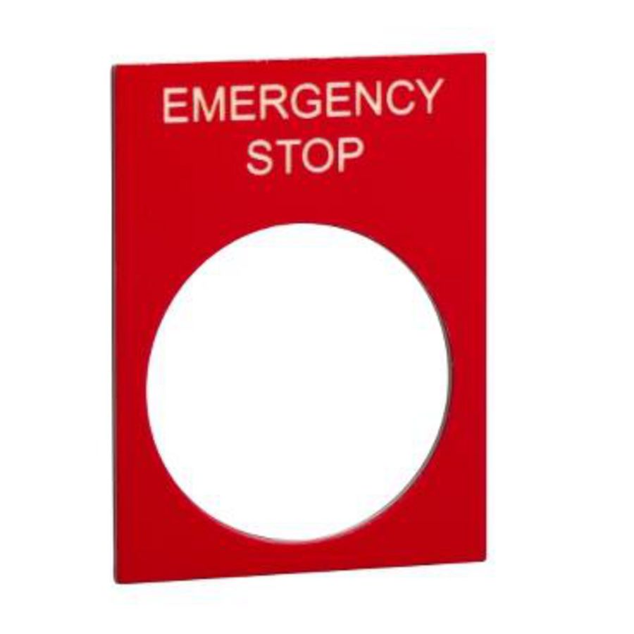 Houder 30x40mm + etiket 8x27mm RoodEMERGENCY VVE=10