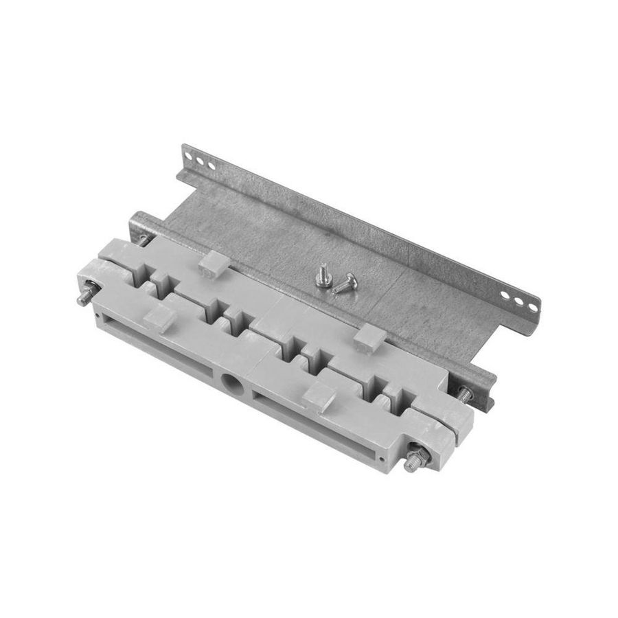 3P/4P Railsteunhouder 2x20x10 mm, montage TOP, faseafstand 6