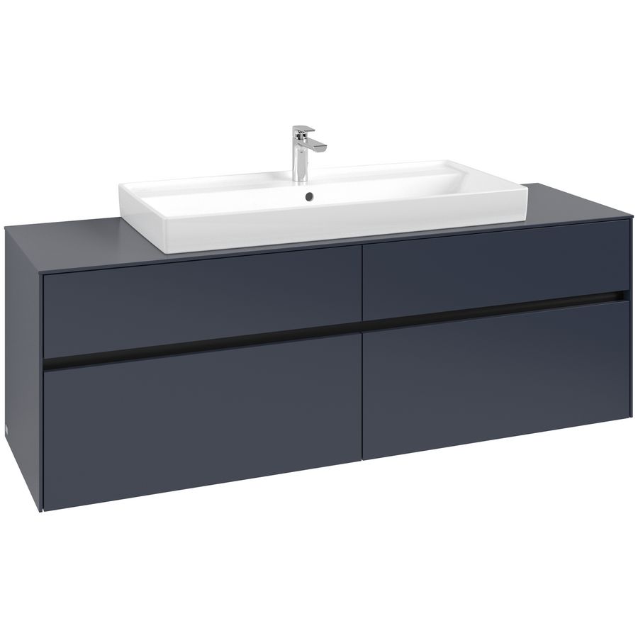 Wastafelonderkast Collaro 1600x548x500mm Marine Blue C031B0VQ
