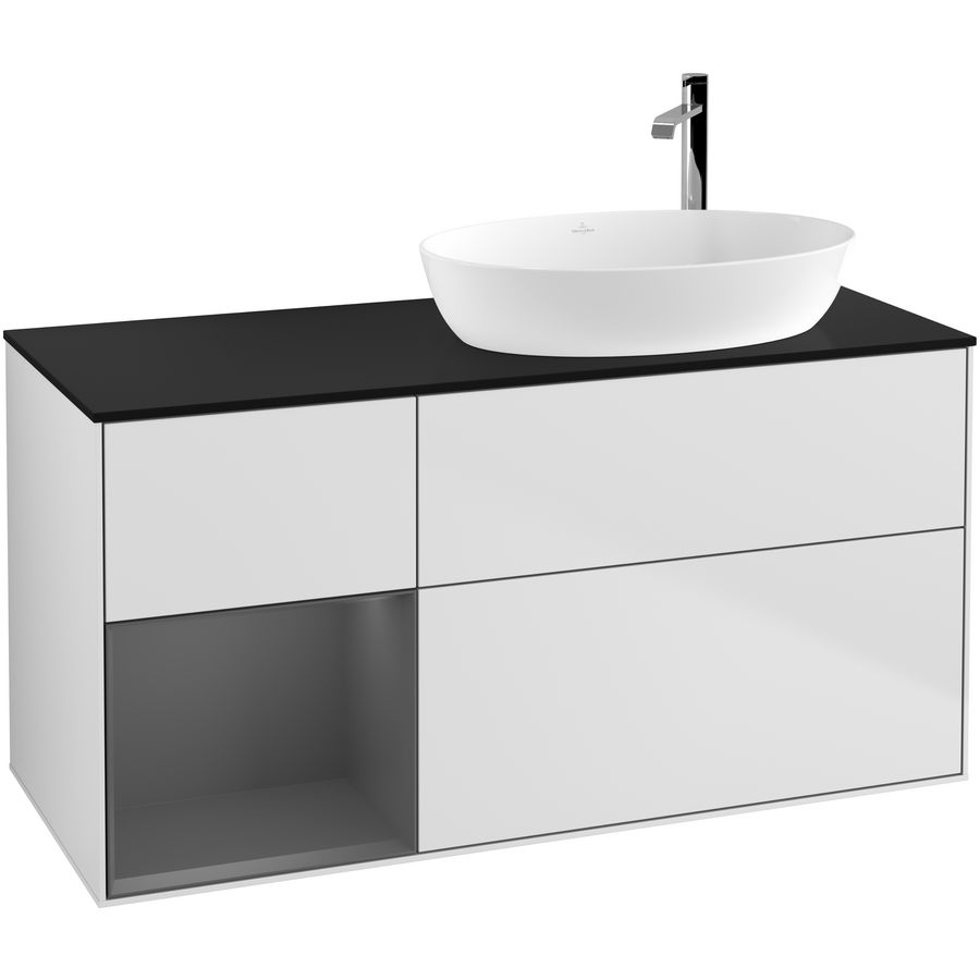 Wastafelonderkast Finion 1200x603x501mm White Matt Lacquer F922GKMT