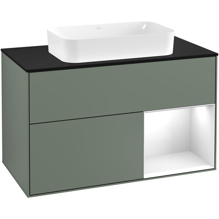 Wastafelonderkast Finion 1000x603x501mm Olive Matt Lacquer G252GFGM