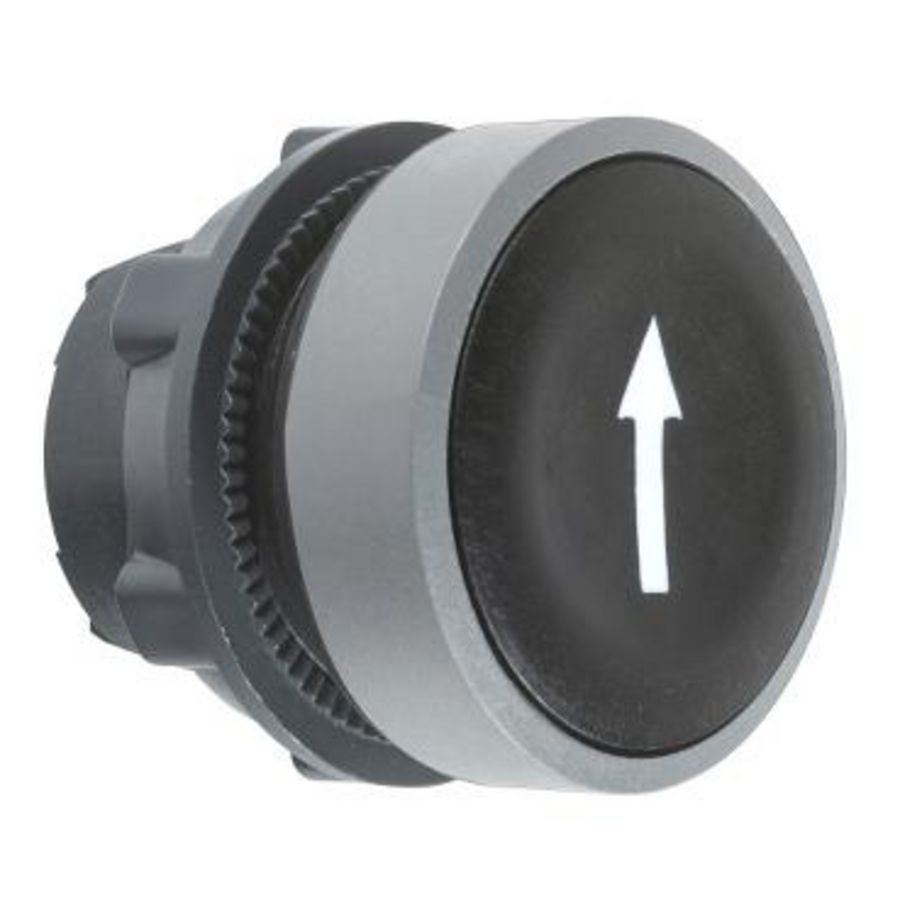 black flush pushbutton head white markedARROW" cp grey
