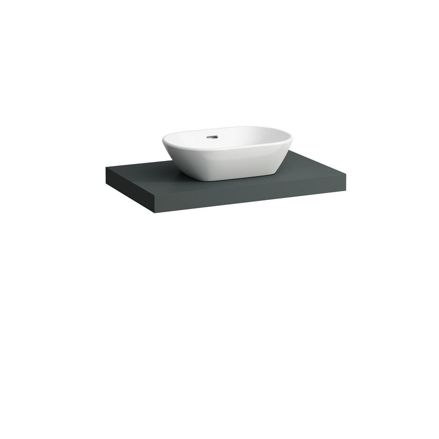 Wastafelblad LANI 80cm met uitsparing midden traffic grey