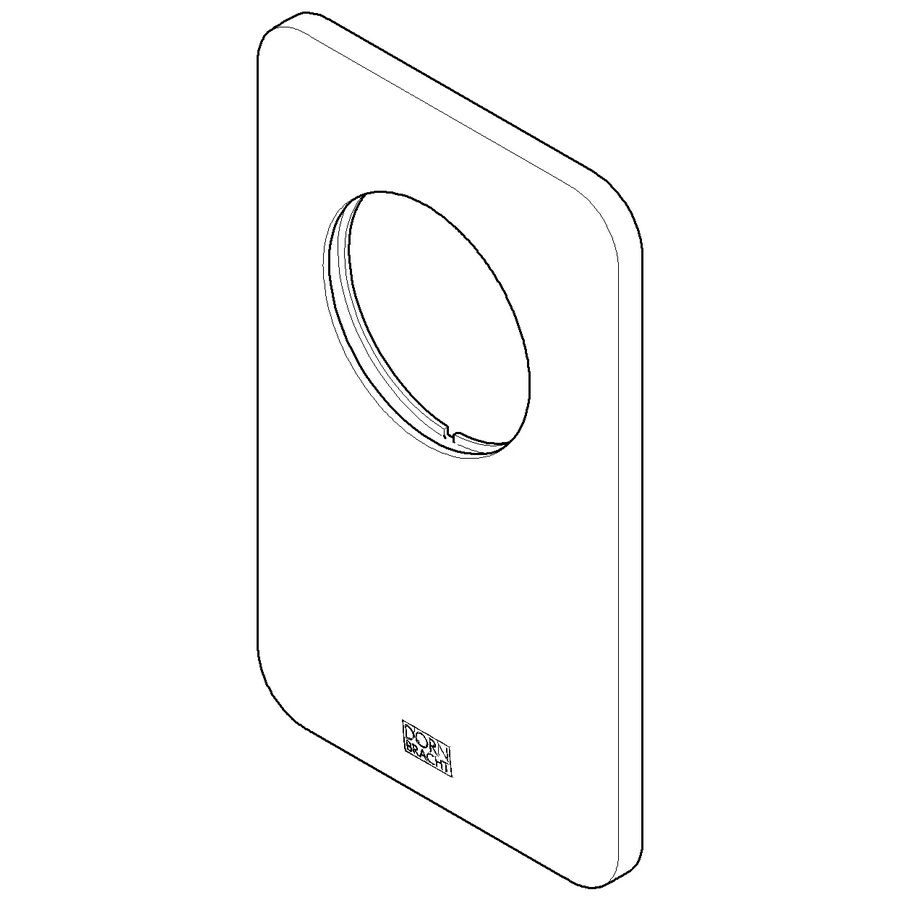 Rozet v. douche 150x90x9,3mm chr gebors.