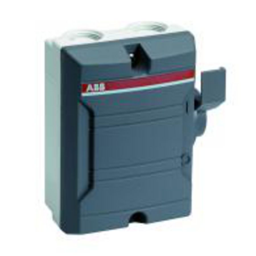 Werkschakelaar 16A (AC-23A 415V) 3P donker grijze behuizing kabelinvoer 2x M25