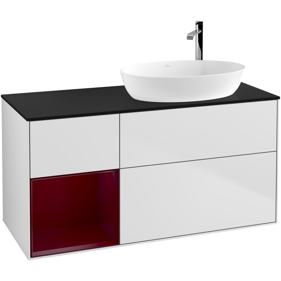 Wastafelonderkast Finion 1200x603x501mm White Matt Lacquer F922HBMT