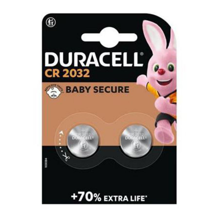 Blister a 2st. batterij DL2032 CR2032 Duracel VVE=10