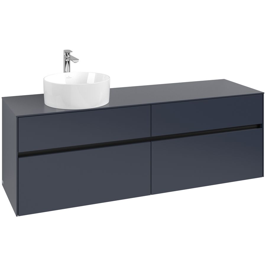 Wastafelonderkast Collaro 1600x548x500mm Marine Blue C05000VQ